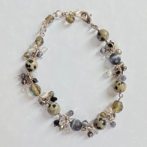 4/20$ Silver beaded bangle bracelet